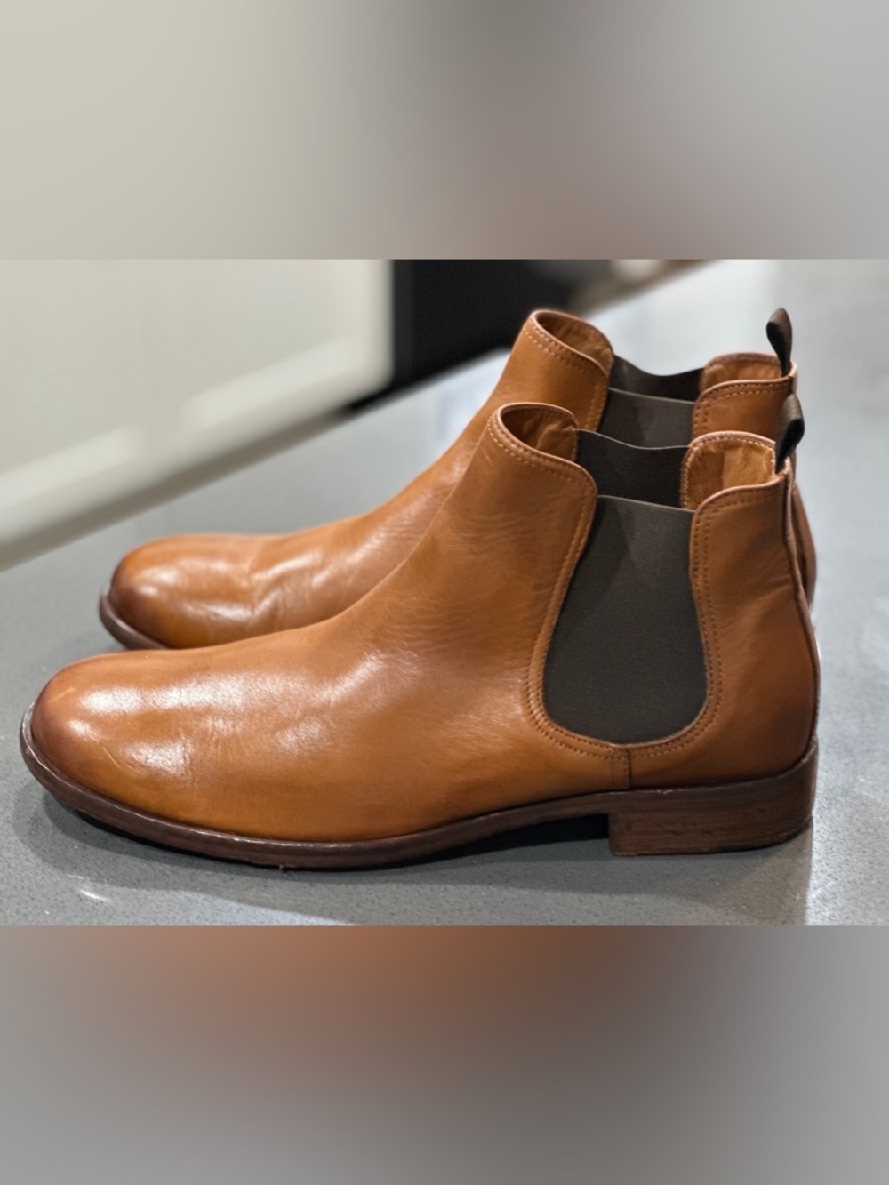 Elia Maurizi Chelsea Boots Men’s 11 [44] Tan Brown Leather Made in Italy